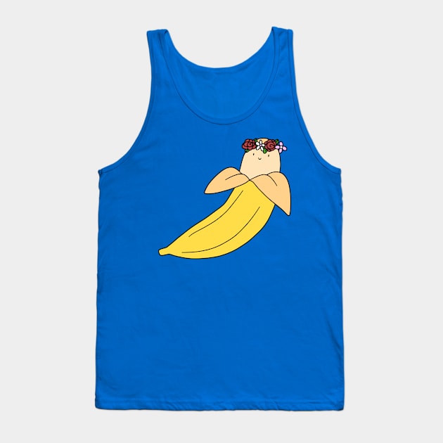 Flower Crown Banana Tank Top by saradaboru